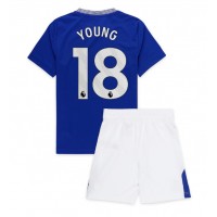 Everton Ashley Young #18 Koti Peliasu Lasten 2024-25 Lyhythihainen (+ Lyhyet housut)